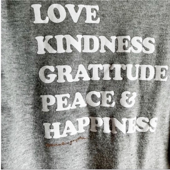 Spiritual Gangster Happiness Savasana sweater gray white crew neck graphic - Picture 3 of 7
